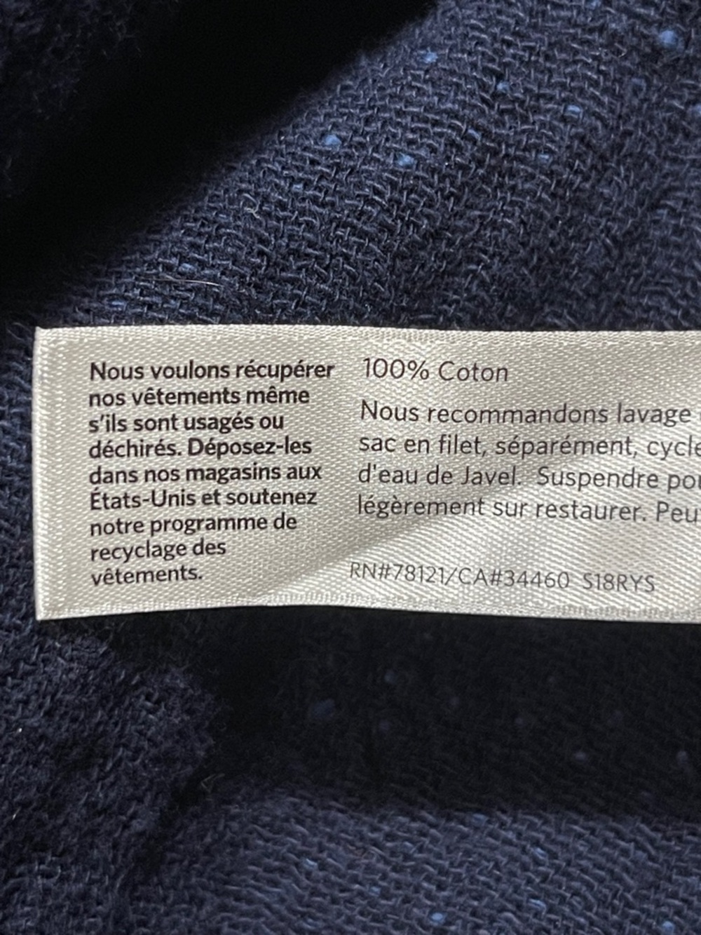 Eileen Fisher Marbled Navy Textured Boxy Architectural Minimalist Lagenlook XL - Picture 10 of 10